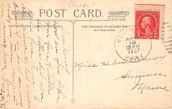Baseball Greetings Fantasy Baseball People "One Out" Vintage Postcard AA81753 - Image 2