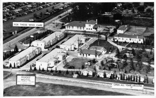 Vandalia Ohio Yendes Motel and Parking Lot Real Photo Postcard AA81755