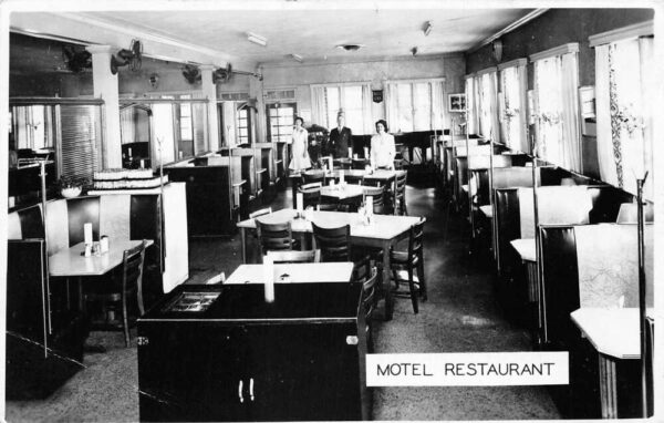 Vandalia Ohio Yendes Motel Resturant Dining Room Real Photo Postcard AA81757