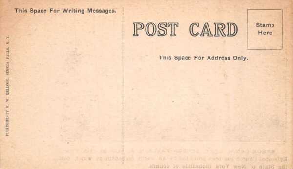 Seneca Falls New York Barge Canal Lake Episcopal Church Vintage Postcard AA81764 - Image 2