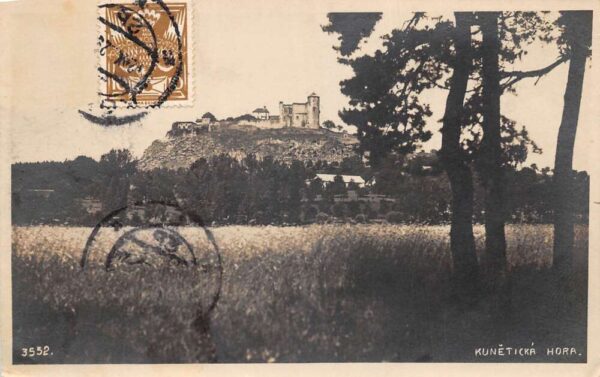 Kuneticka Hora Castle Germany Scenic View Real Photo Vintage Postcard AA81770