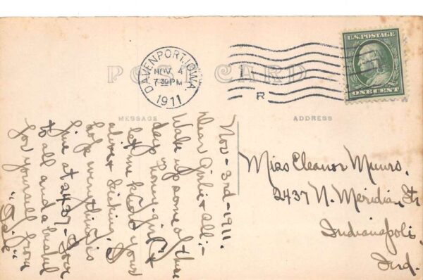Davenport Iowa High School Real Photo Vintage Postcard AA81783 - Image 2
