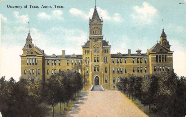 Austin Texas University Front View Vintage Postcard AA81797