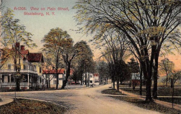 Staatsburg New York Main Street Vintage Postcard AA81810