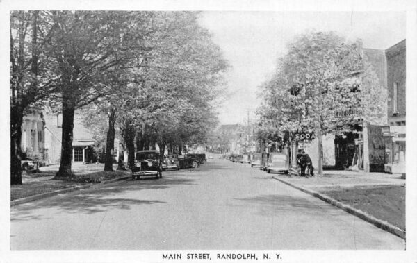 Randolph New York Main Street Vintage Postcard AA81812