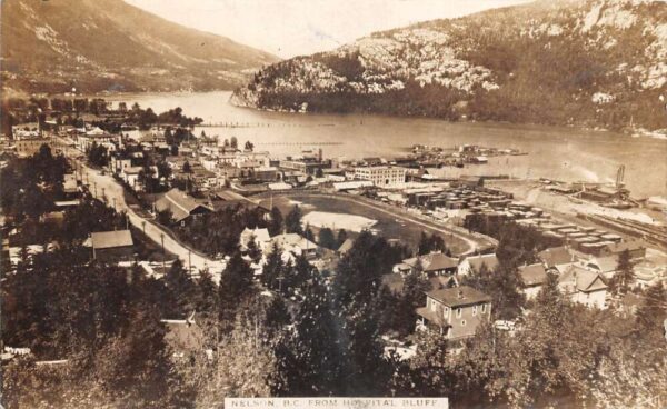 Nelson BC Canada View from Hospital Bluff Real Photo Vintage Postcard AA81819