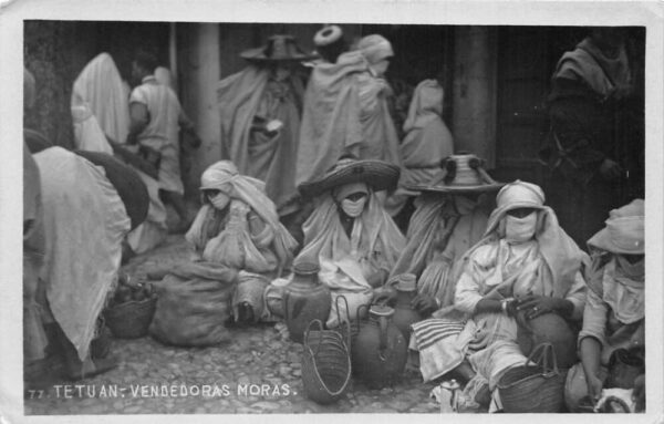 Tetuan Tetouan Morocco Moras Morish Women Basket Sellers Real Photo PC AA81825