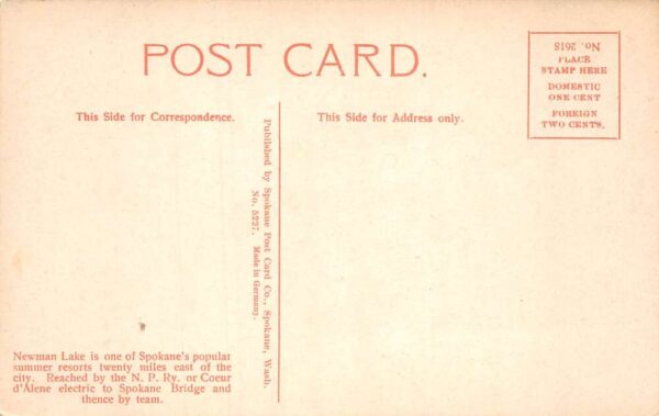 Newman Lake Washington Camping Scene Vintage Postcard AA81843 - Image 2