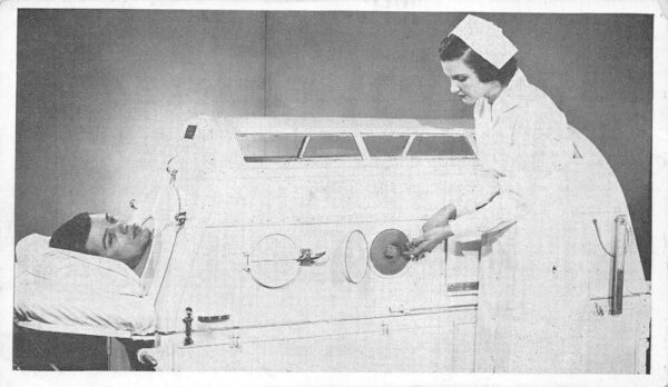 Chicago Illinois Auxil Air Iron Lung Hotel Sherman Ad Vintage Non PC AA81845