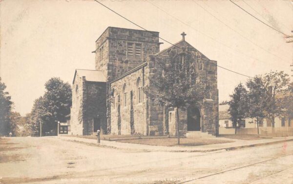 Middleboro Massachusetts Church of Our Savior Real Photo Postcard AA81857