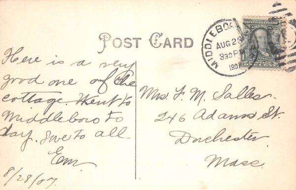 Lake Assawampsett Massachusetts Lakeside View Cabins Vintage Postcard AA81858 - Image 2