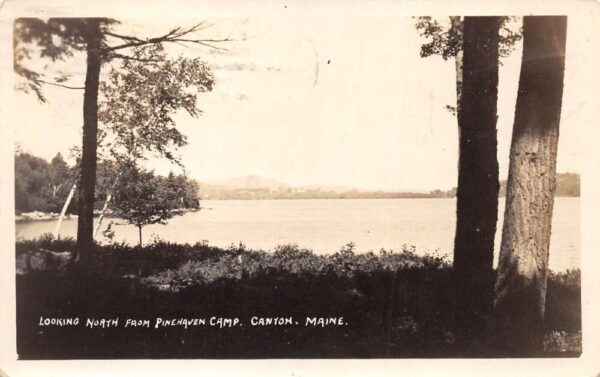 Canton Maine Pinehaven Camp Looking North Real Photo Postcard AA81874