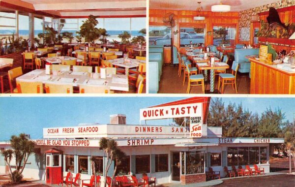 Ormond Beach Florida Quick & Tasty Coffee Shop, Multi-View Chrome,PC U17609