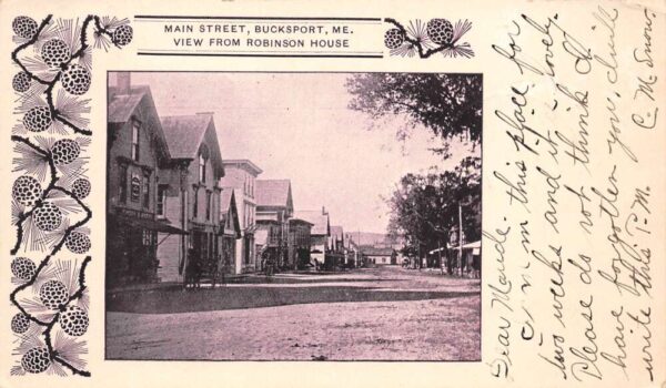 Bucksport Maine Main St., View From Robinson House, Undivided Back, PC U17613