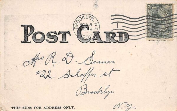 Long Island New York Boardwalk, Holland Station, Rockaway, Vintage PC U17622 - Image 2