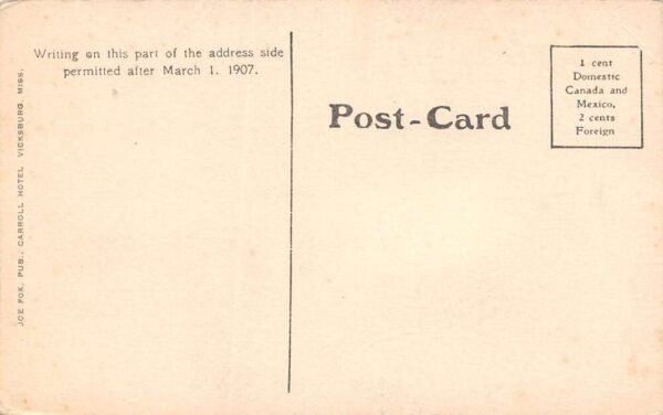 Vicksburg Mississippi Ohio Regimental Monument, 22nd Infantry, Postcard U17641 - Image 2
