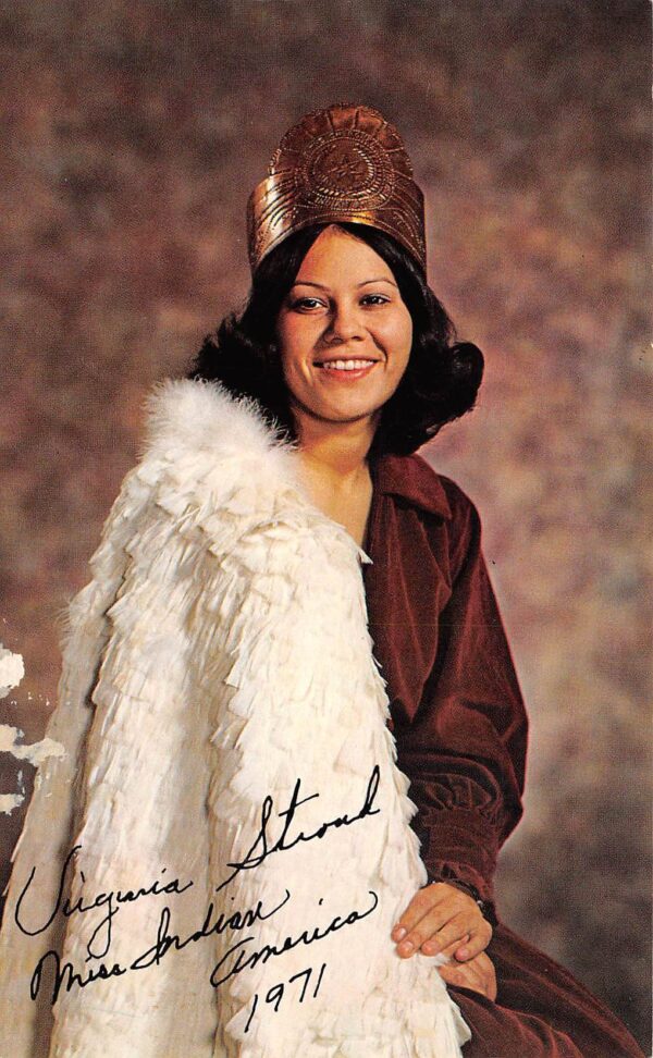 Muskogee Oklahoma Miss Indian America Pageant Winner, 1971, Vintage PC U17646