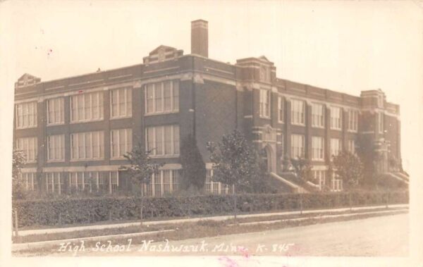 Nashwauk Minnesota High School Real Photo Vintage Postcard AA82065