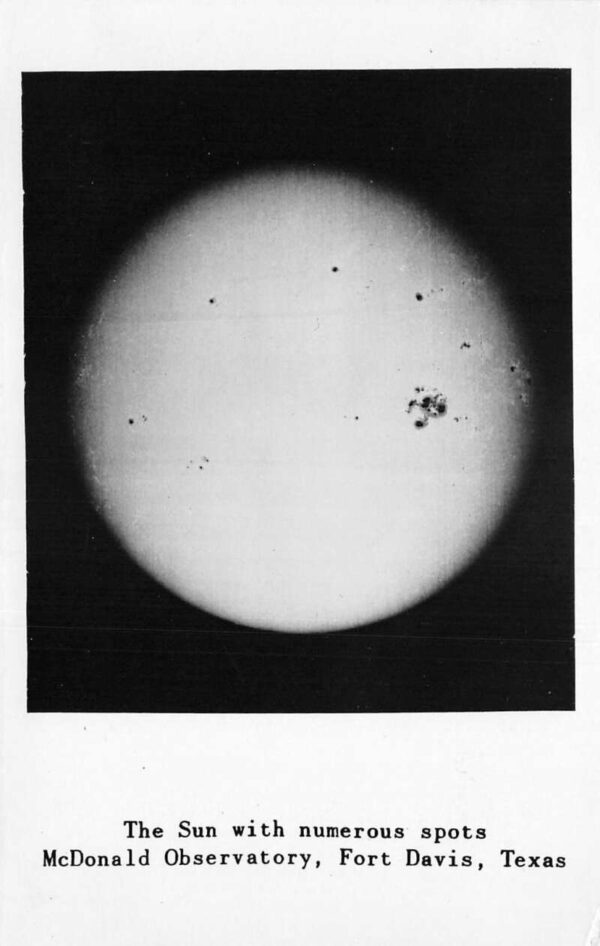 Fort Davis Texas McDonald Observatory The Sun Space Real Photo Postcard AA82071