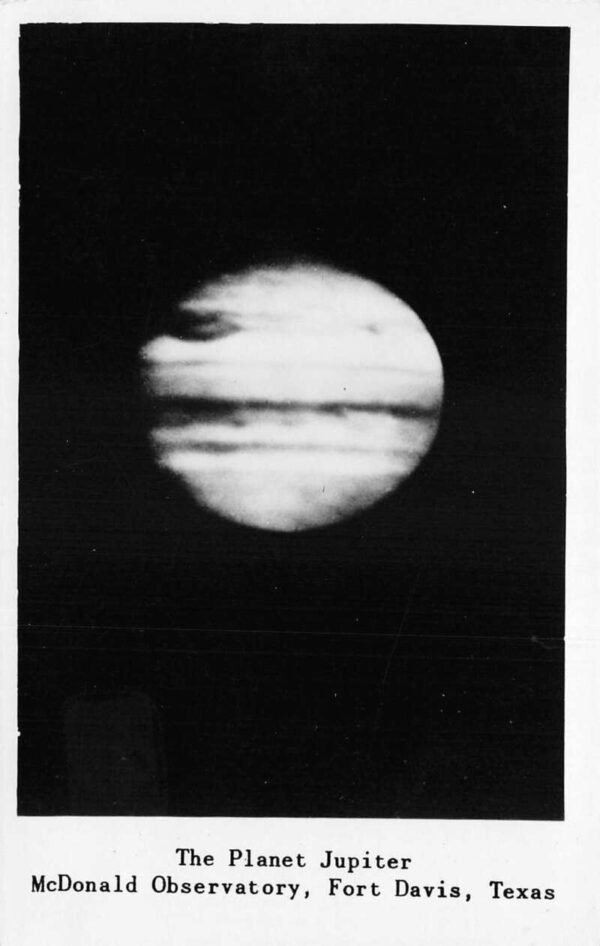 Fort Davis Texas McDonald Observatory Jupiter Space Real Photo Postcard AA82073