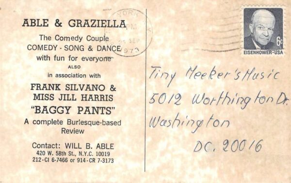 New York City Will B Able Graziella Comedy Dance Duo Real Photo PC AA82098 - Image 2