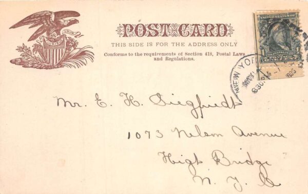 New York City German War League Monument Frederick the Great Postcard AA82102 - Image 2