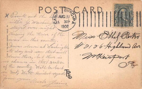 Canonsburg Pennsylvania Old Black Horse Tavern Vintage Postcard AA82107 - Image 2