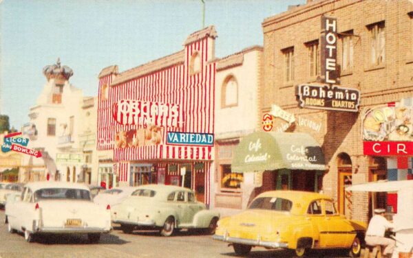 Tijuana Mexico Main Street Curio Shops Vintage Postcard AA82113