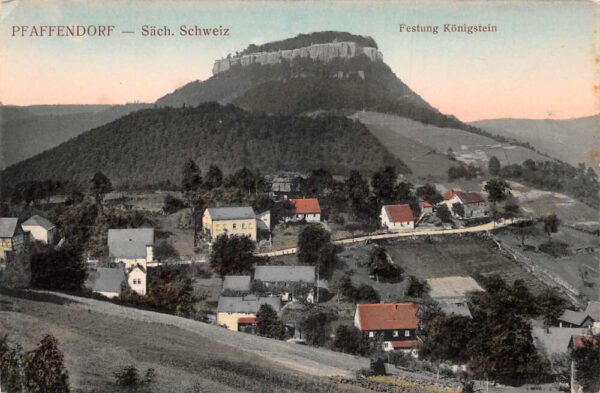 Pfaffendorf Germany Sach Schweiz Birds Eye View Vintage Postcard AA82117