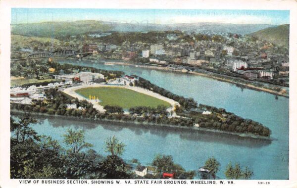 Wheeling West Viginia State Fair Grounds Business Section Postcard AA82257