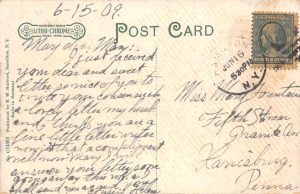 Hamilton New York Whitehall Athletic Field Sports Vintage Postcard AA82260 - Image 2