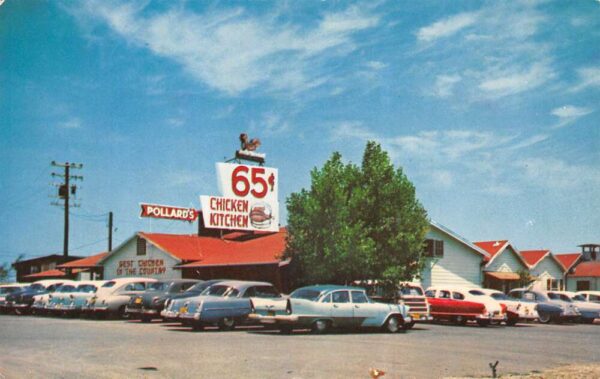 Stockton California Pollard's Chicken Kitchen Restaurant Postcard AA82269