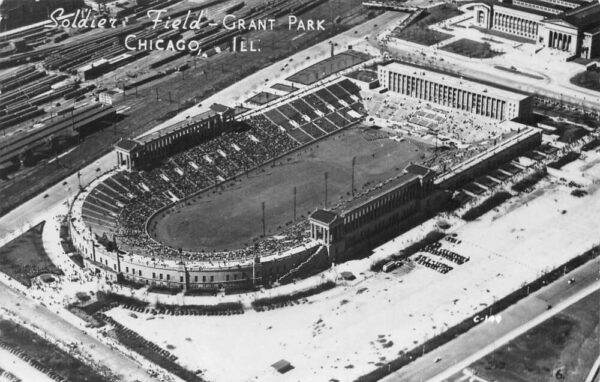 Chicago Illinois Grant Park Soldiers Field Real Photo Postcard AA82276