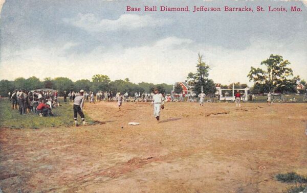 St Louis Missouri Jefferson Barracks Baseball Sports Vintage Postcard AA82278