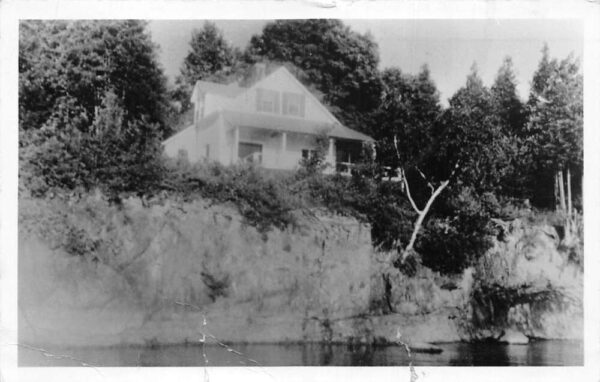 Essex New York Cottage on Cliff Real Photo Vintage Postcard AA93385