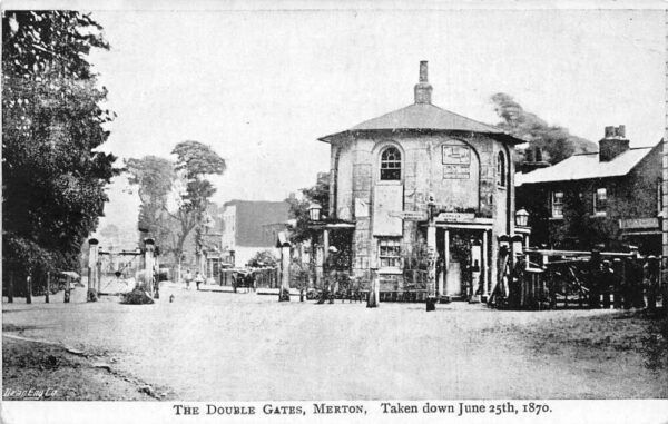 Merton England High Street Double Gates Street Scene Vintage Postcard AA93419