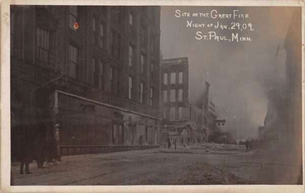 St Paul Minnesota Philipsborn Store Fire Disaster Real Photo PC AA93462