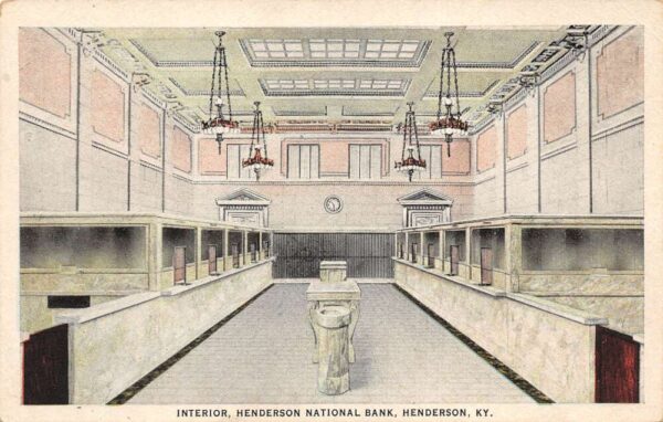 Henderson Kentucky Henderson National Bank Interior Vintage Postcard AA93488