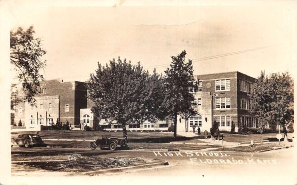 Eldorado Kansas High School Real Photo Vintage Postcard AA93611