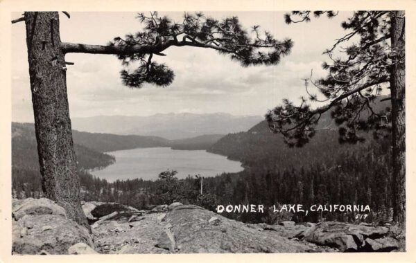 Donner Lake California Scenic View Real Photo Vintage Postcard AA93692