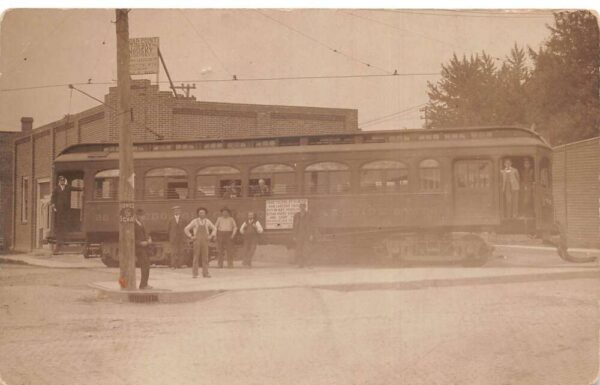 Port Clinton Ohio Toledo Lakeside Trolley Real Photo Vintage Postcard AA94604