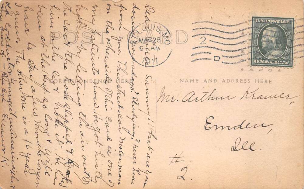 Taylor Missouri Trolley Street Car Real Photo Vintage Postcard AA94605 - Image 2