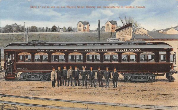 Preston Canada Electric St Railway Trolley Car Vintage Postcard AA94631