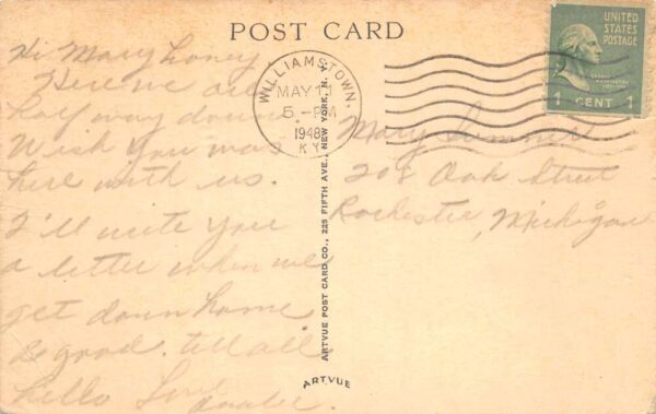 Williamstown Kentucky Halfway House Restaurant Service Station Postcard AA94892 - Image 2
