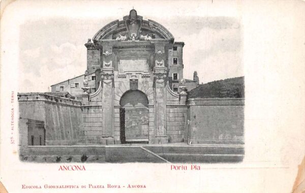 Ancona Italy Porta Pia Gateway Vintage Postcard AA94938