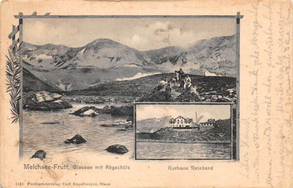 Melchsee Frutt Switzerland Kurhaus Reinhard Blausee Scenic View Postcard AA96149