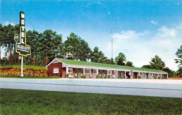 Alexander City Alabama Alex City Motel Vintage Postcard AA92864