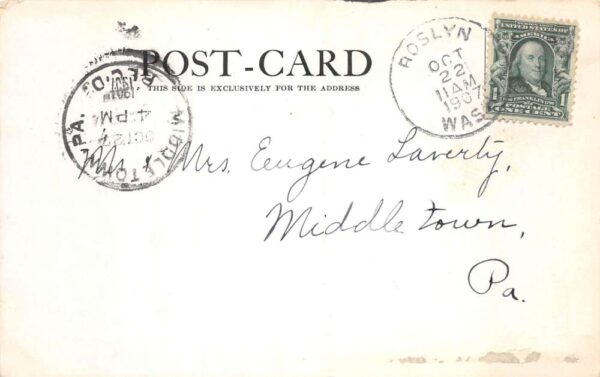 Roslyn Washington Golden Gate Gold Mines Water Falls Vintage Postcard AA93006 - Image 2