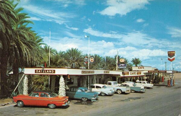 Dateland Arizona Post Office Cafe Chevron Gas Station Vintage Postcard AA93008