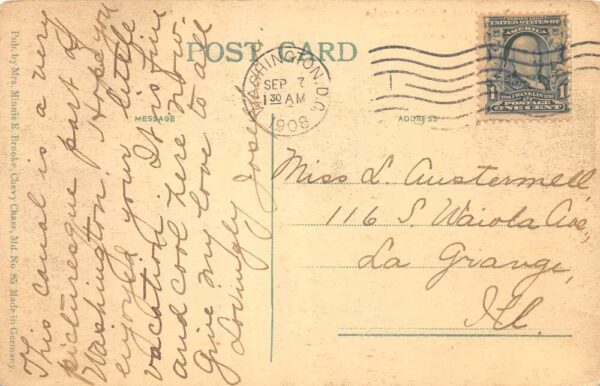 Washington DC Chesapeake Ohio Canal Cliff Side Scenic View Postcard AA93014 - Image 2